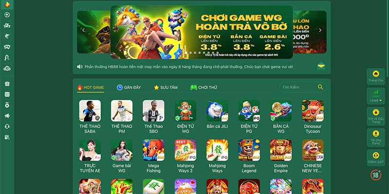 Kho game của HB88 vô cùng đa dạng